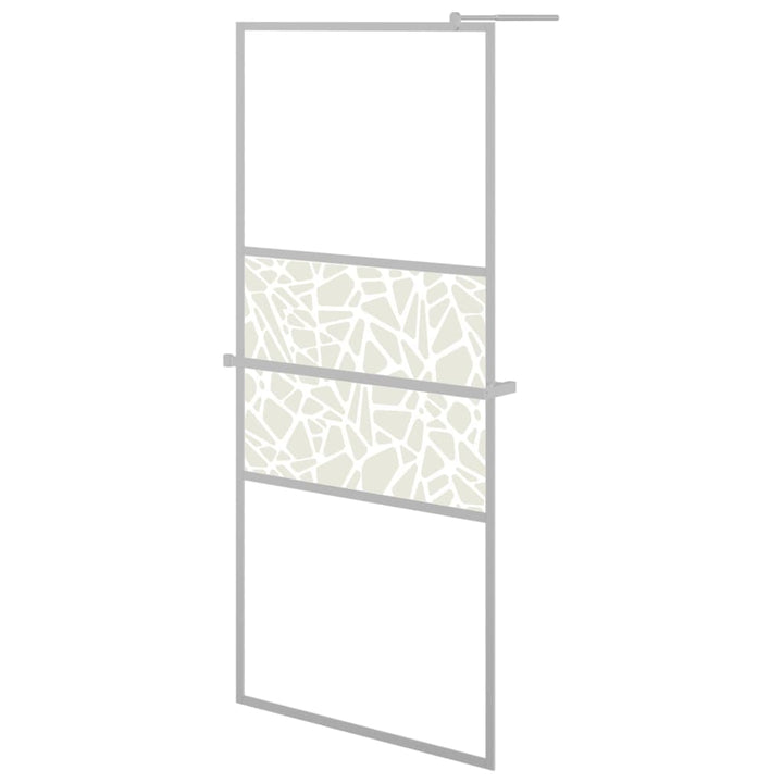 Inloopdouchewand met schap 80x195 cm ESG-glas aluminium chroom