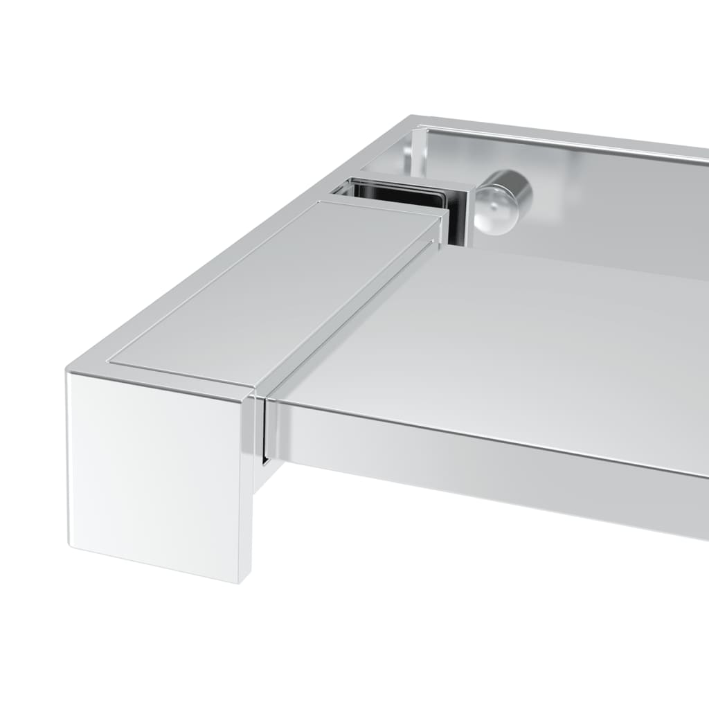 Inloopdouchewand met schap 100x195 cm ESG-glas aluminium chroom