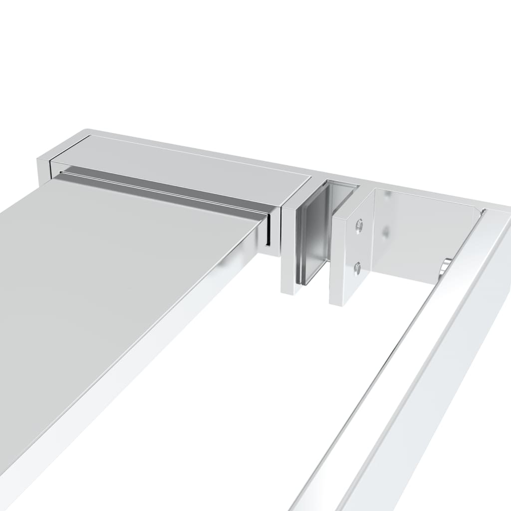 Inloopdouchewand met schap 100x195 cm ESG-glas aluminium chroom