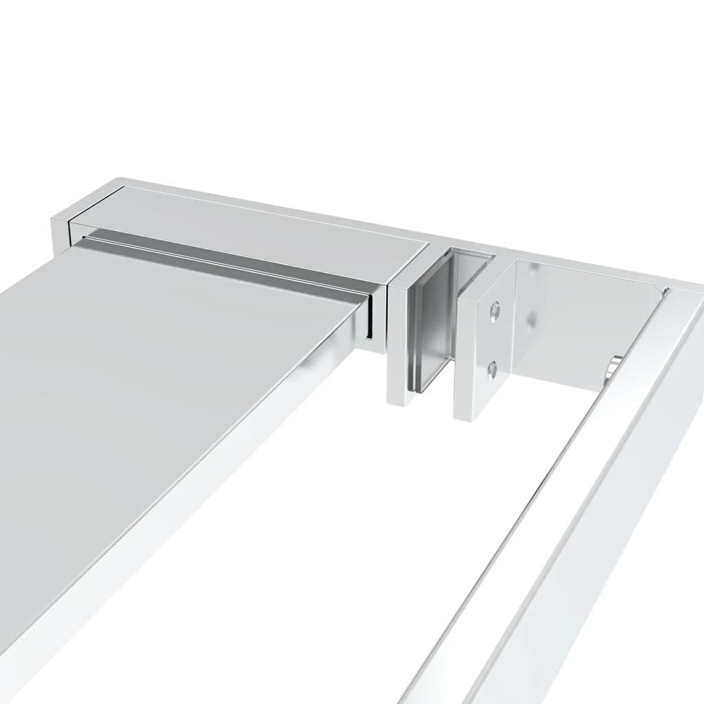 Inloopdouchewand met schap 100x195 cm ESG-glas aluminium chroom