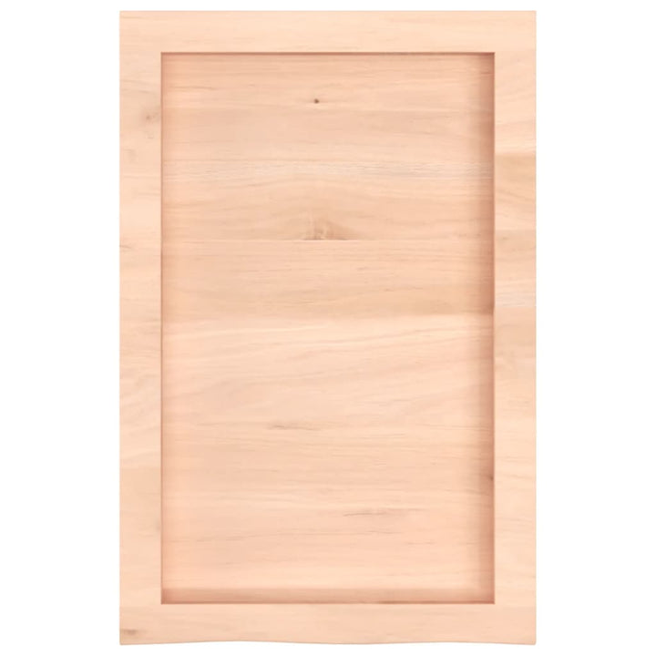 Wastafelblad 40x60x(2-6) cm onbehandeld massief hout