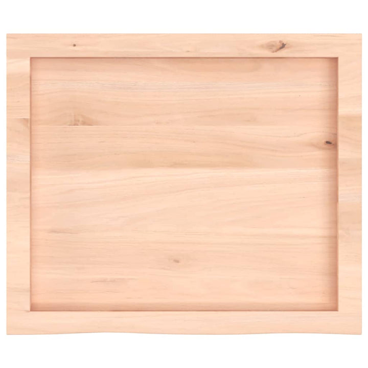 Wastafelblad 60x50x(2-6) cm onbehandeld massief hout