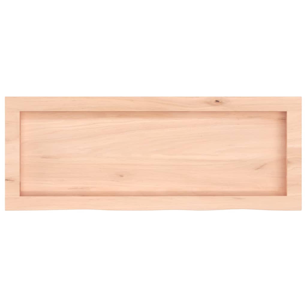 Wastafelblad 80x30x(2-6) cm onbehandeld massief hout