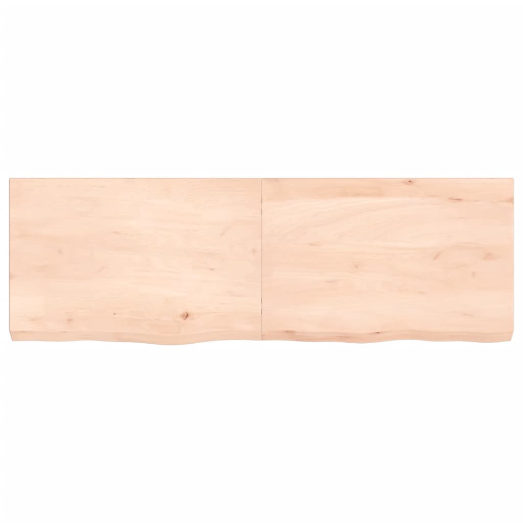 Wastafelblad 120x40x(2-6) cm onbehandeld massief hout