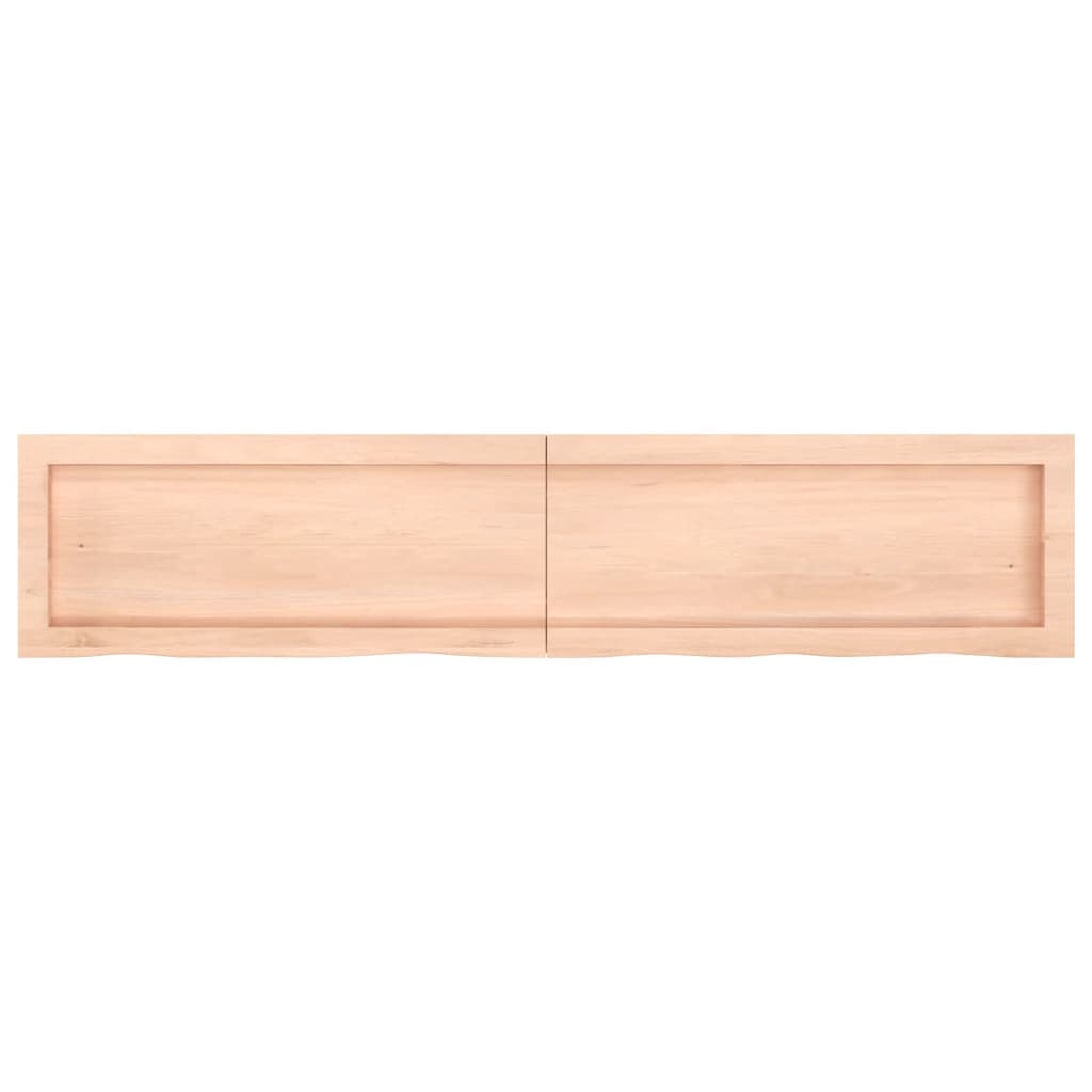 Wastafelblad 140x30x(2-6) cm onbehandeld massief hout