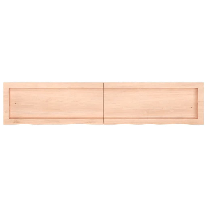 Wastafelblad 140x30x(2-6) cm onbehandeld massief hout