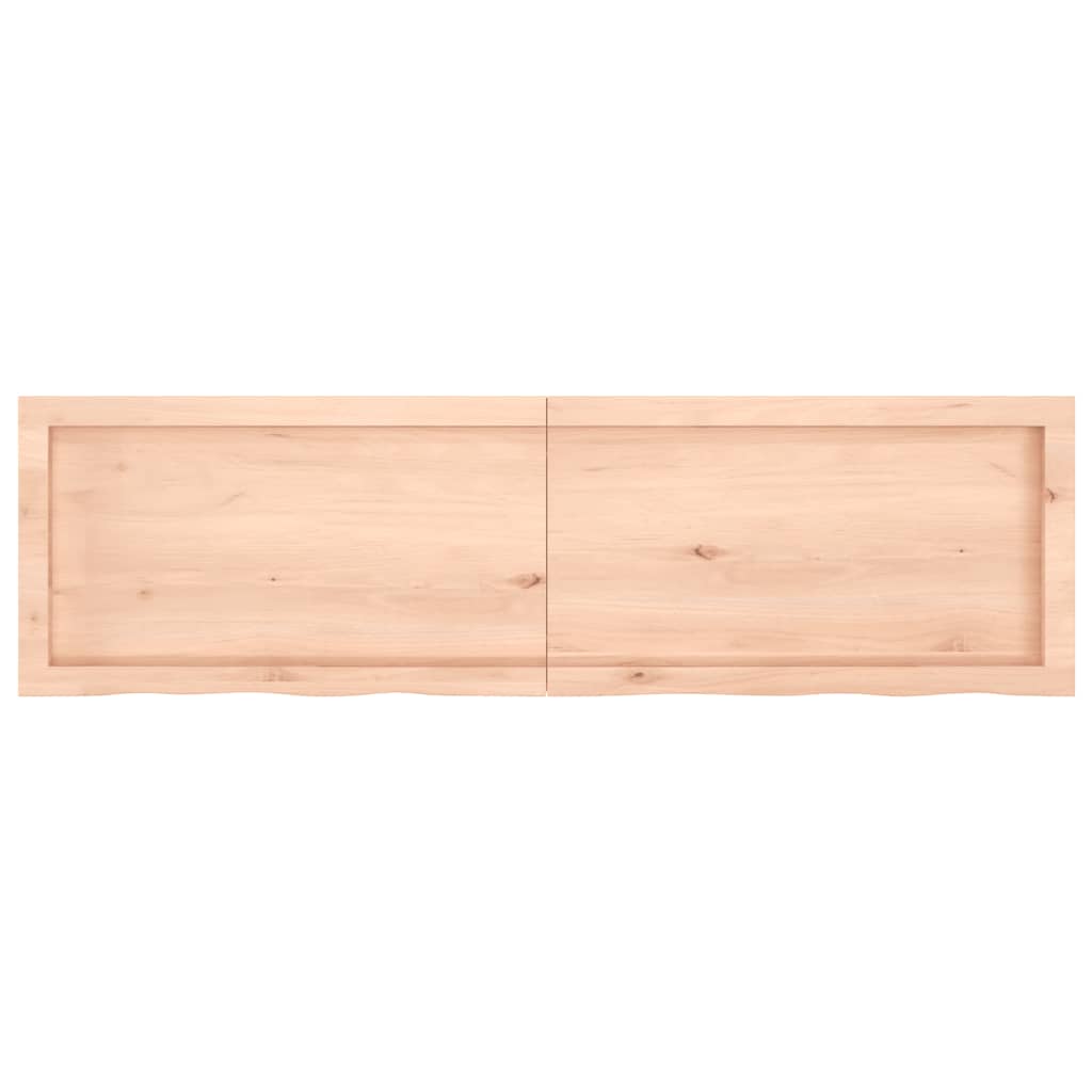 Wastafelblad 140x40x(2-6) cm onbehandeld massief hout