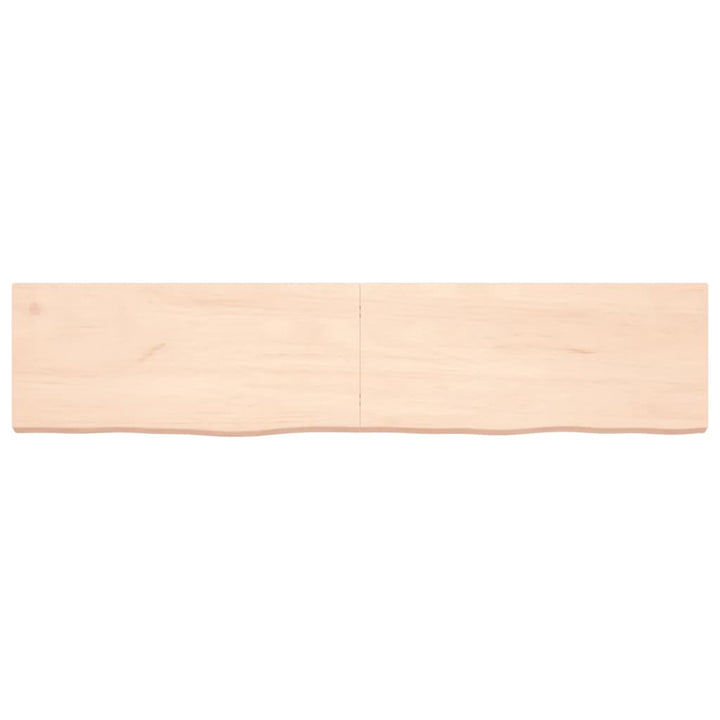 Wastafelblad 180x40x(2-6) cm onbehandeld massief hout