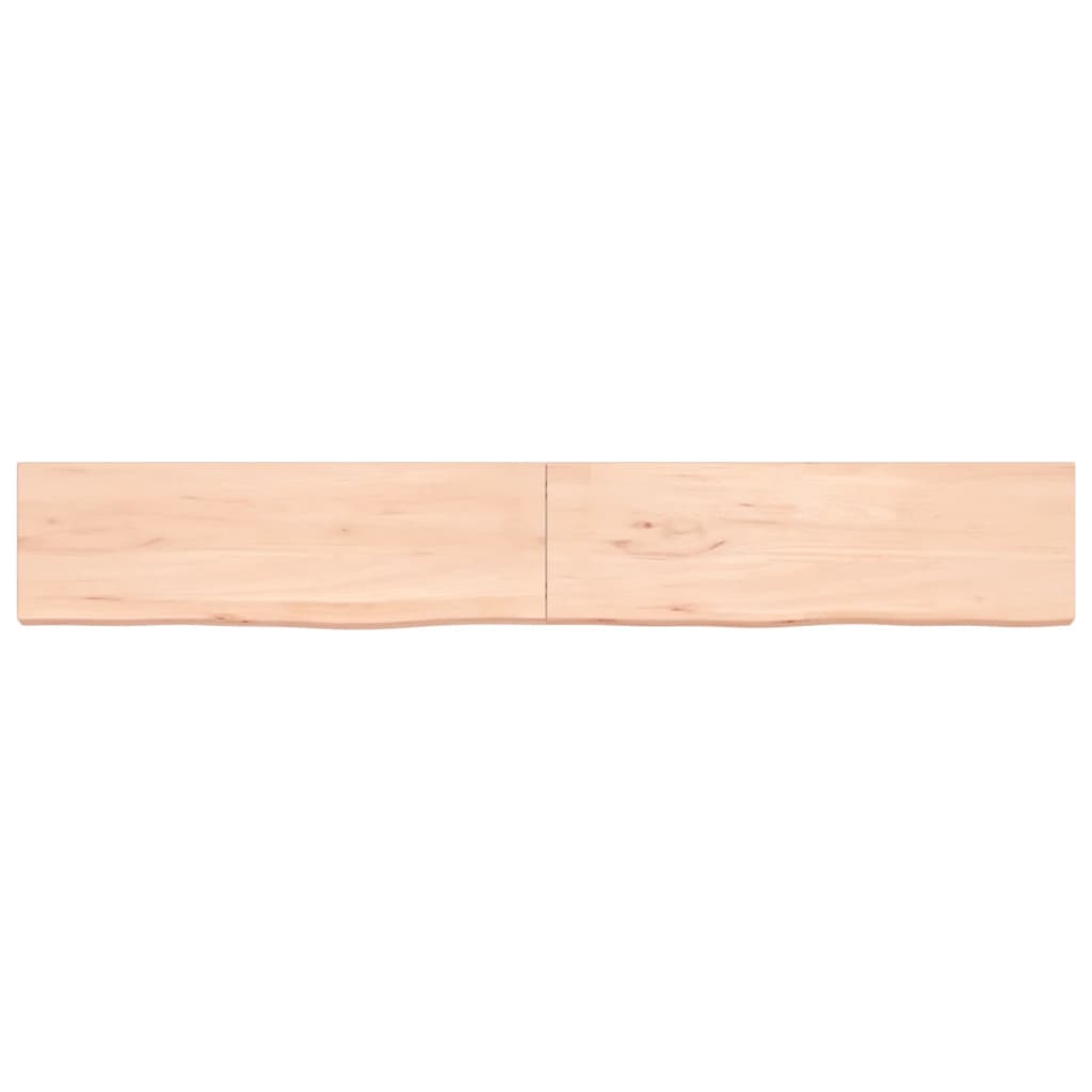 Wastafelblad 200x30x(2-4) cm onbehandeld massief hout