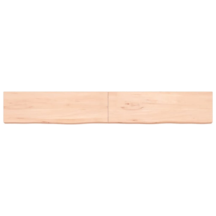 Wastafelblad 200x30x(2-6) cm onbehandeld massief hout