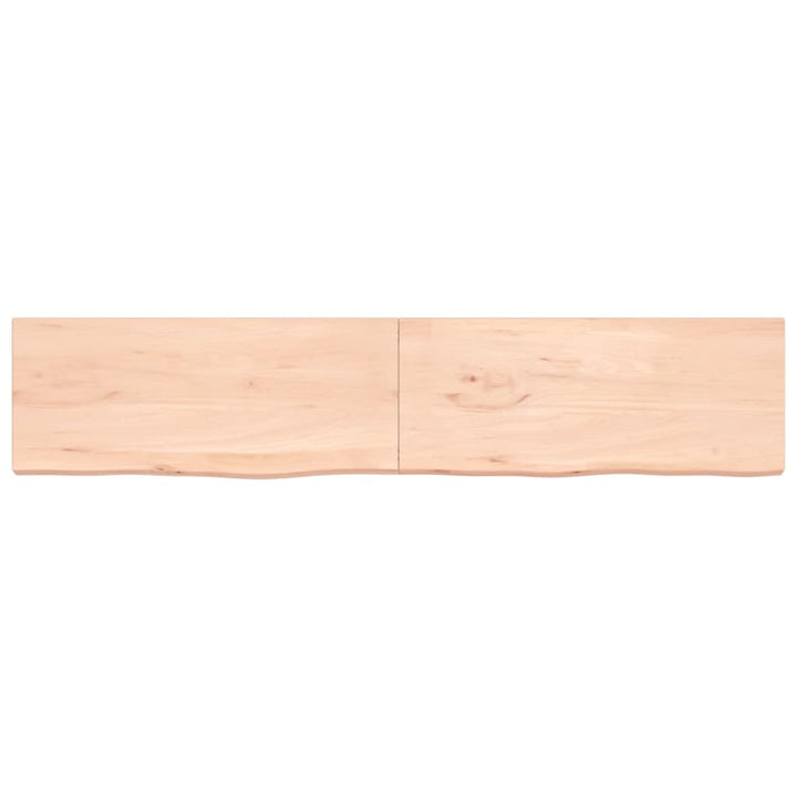 Wastafelblad 200x40x(2-4) cm onbehandeld massief hout