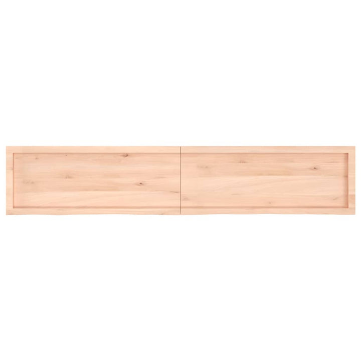 Wastafelblad 200x40x(2-6) cm onbehandeld massief hout
