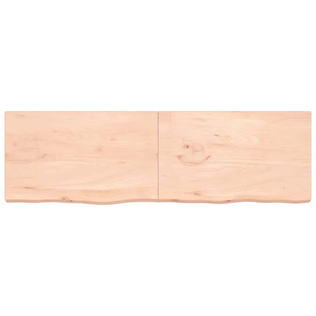 Wastafelblad 200x60x(2-6) cm onbehandeld massief hout