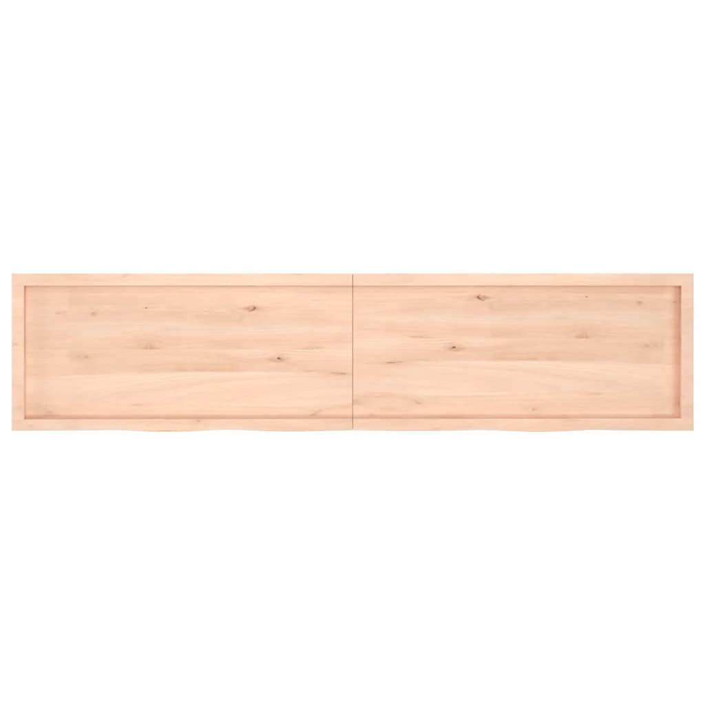 Wastafelblad 220x50x(2-4) cm onbehandeld massief hout