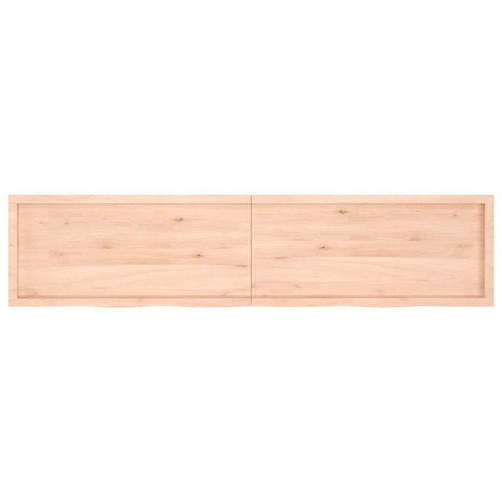 Wastafelblad 220x50x(2-6) cm onbehandeld massief hout
