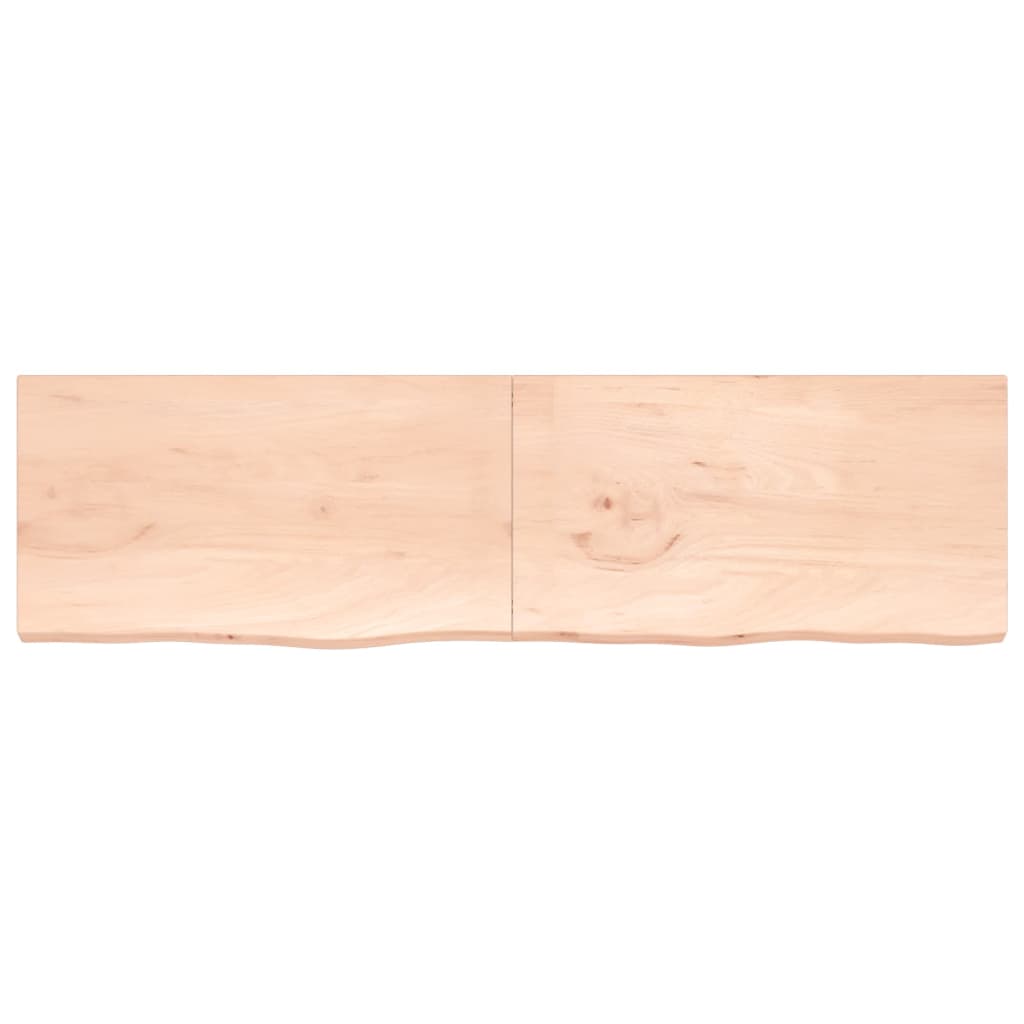 Wastafelblad 220x60x(2-4) cm onbehandeld massief hout