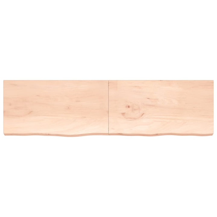 Wastafelblad 220x60x(2-6) cm onbehandeld massief hout