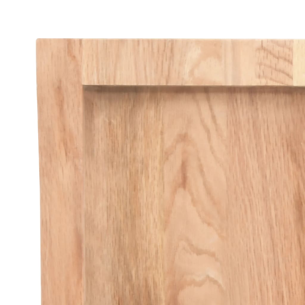 Wastafelblad 220x30x(2-4) cm behandeld massief hout lichtbruin