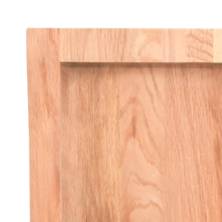 Wastafelblad 220x30x(2-6) cm behandeld massief hout lichtbruin