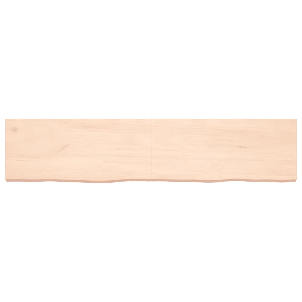 Tafelblad 180x40x(2-6) cm onbehandeld massief eikenhout