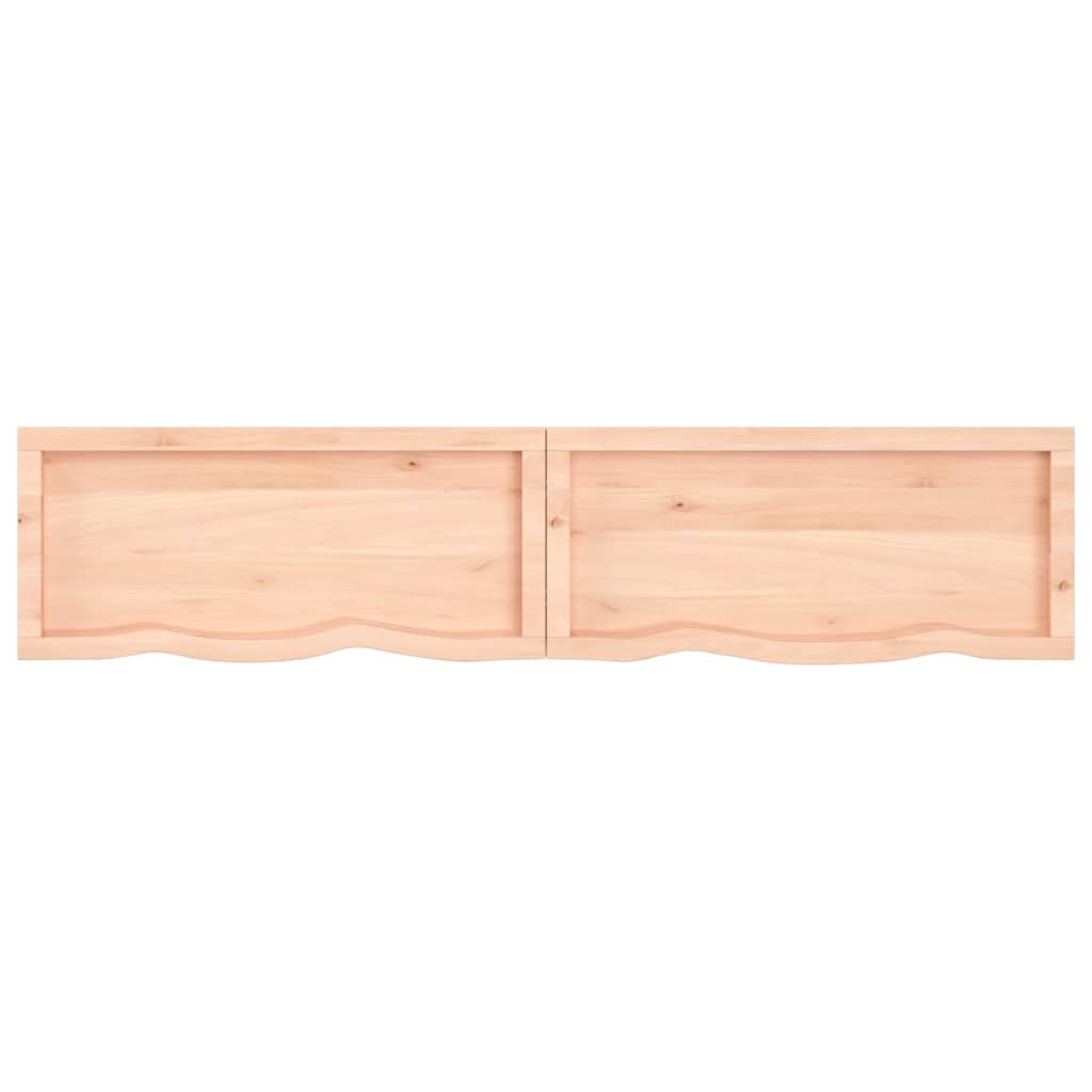 Tafelblad 180x40x(2-6) cm onbehandeld massief eikenhout