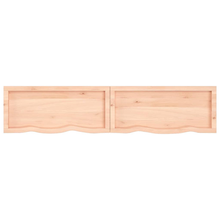 Tafelblad 180x40x(2-6) cm onbehandeld massief eikenhout