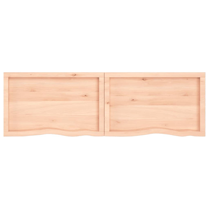 Tafelblad 180x50x(2-6) cm onbehandeld massief eikenhout