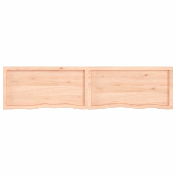 Tafelblad 220x50x(2-6) cm onbehandeld massief eikenhout