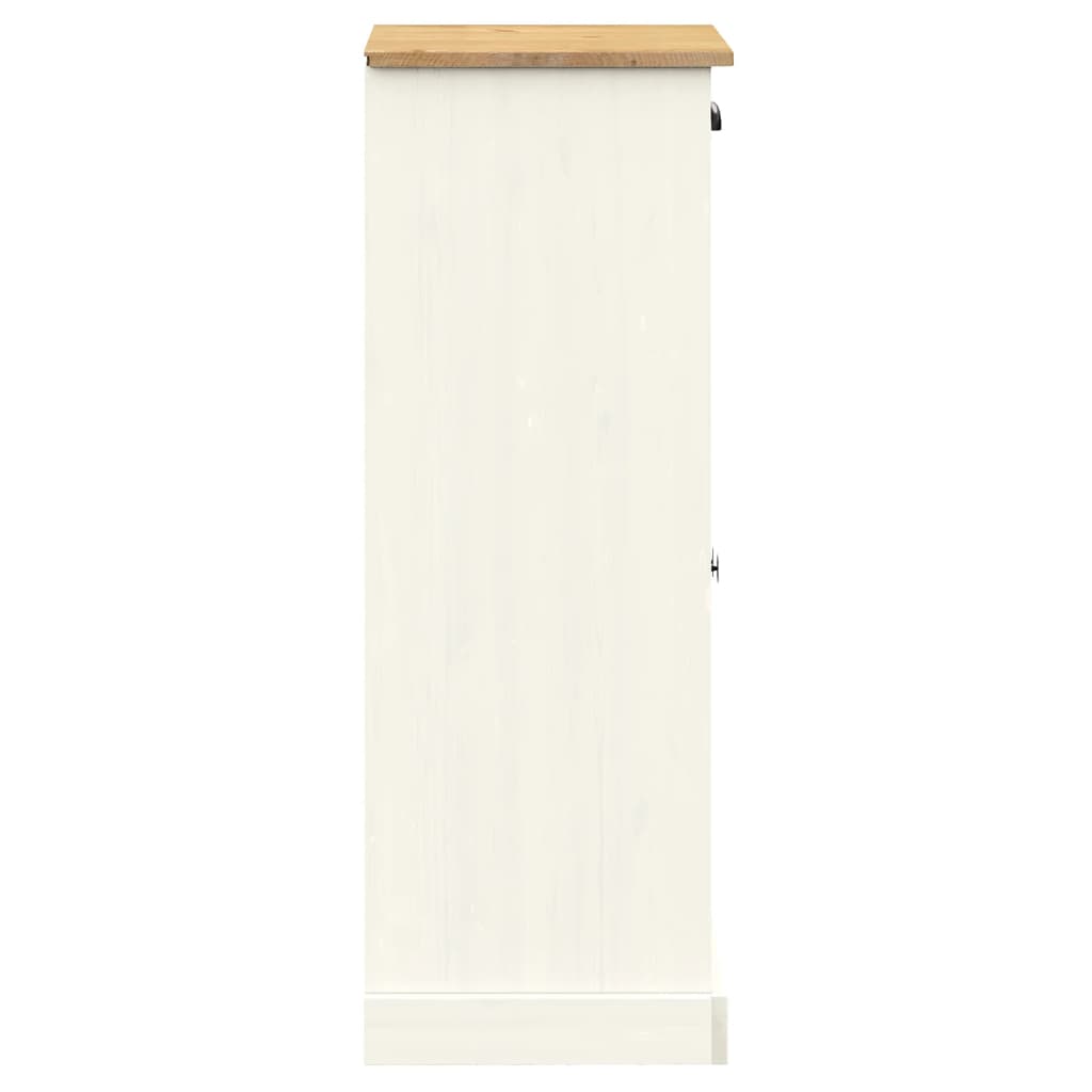 Schoenenkast VIGO 60x35x96 cm massief grenenhout wit