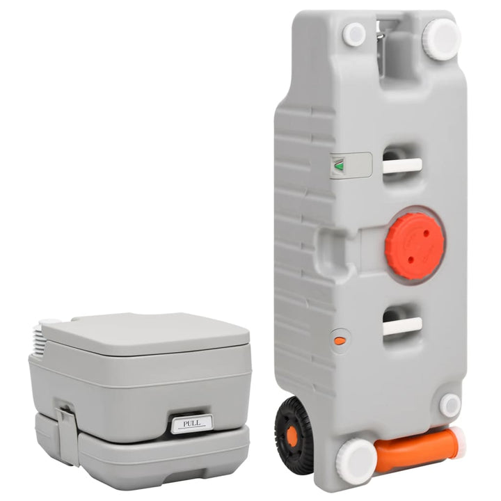 Campingtoilet en watertankset draagbaar