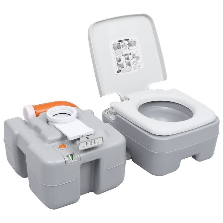 Campingtoilet en watertankset draagbaar