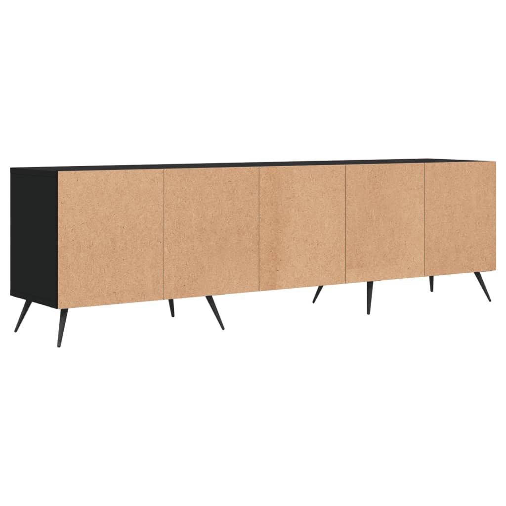 Tv-meubel 150x30x44,5 cm bewerkt hout zwart