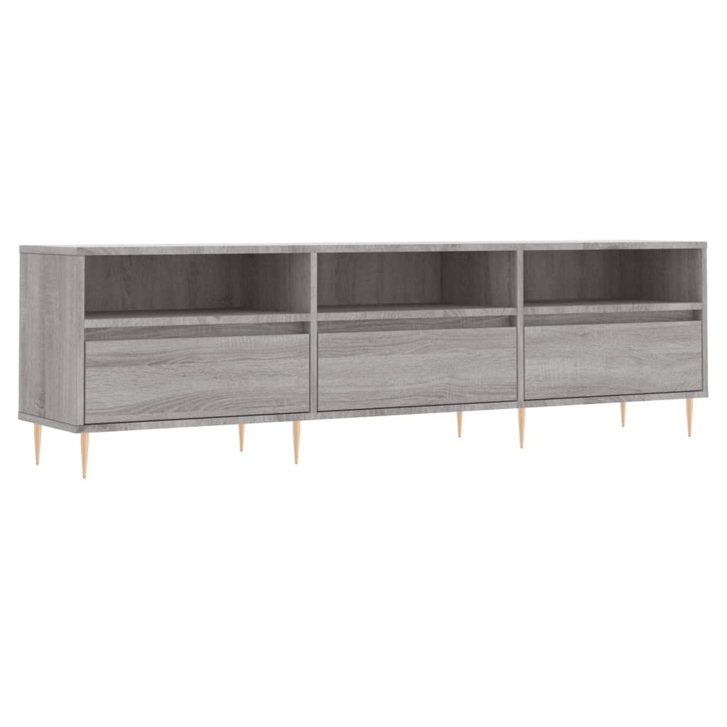 Tv-meubel 150x30x44,5 cm bewerkt hout grijs sonoma eikenkleurig