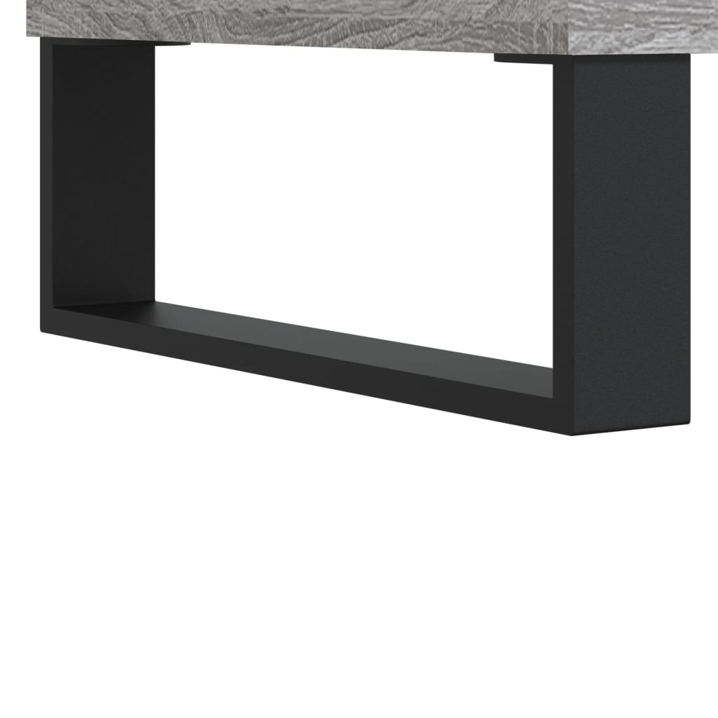 Platenkast 85x38x48 cm bewerkt hout grijs sonoma eikenkleurig