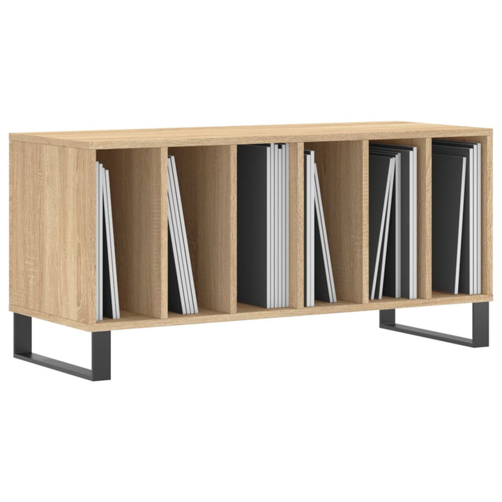 Platenkast 100x38x48 cm bewerkt hout sonoma eikenkleurig