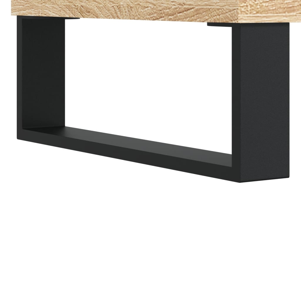 Platenkast 100x38x48 cm bewerkt hout sonoma eikenkleurig