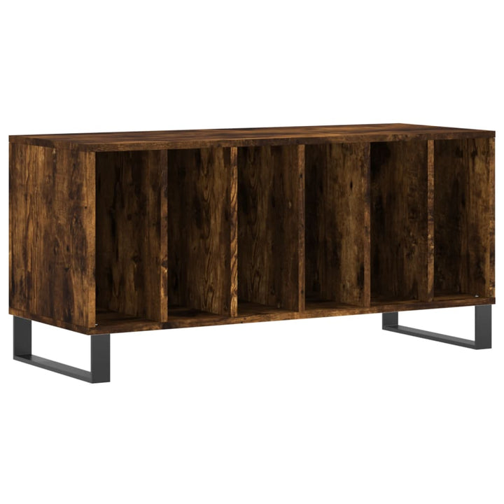 Platenkast 100x38x48 cm bewerkt hout gerookt eikenkleurig