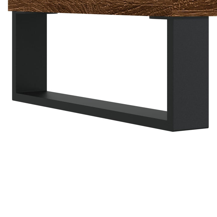 Platenkast 100x38x48 cm bewerkt hout bruin eikenkleur