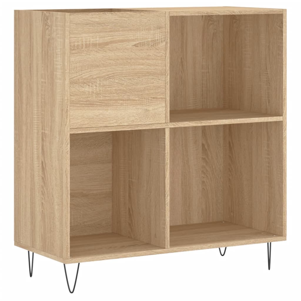 Platenkast 84,5x38x89 cm bewerkt hout sonoma eikenkleurig