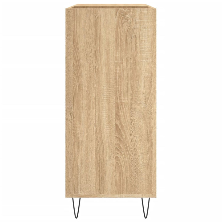 Platenkast 84,5x38x89 cm bewerkt hout sonoma eikenkleurig