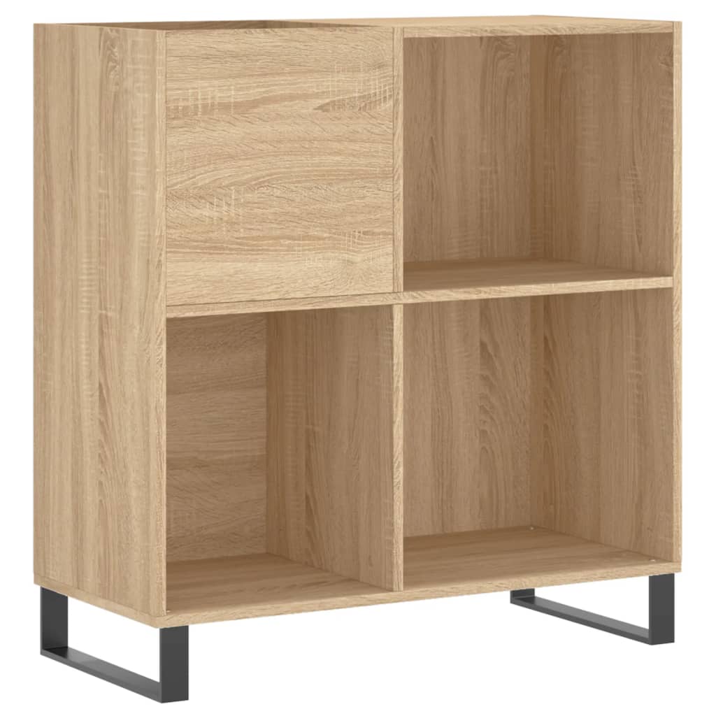 Platenkast 84,5x38x89 cm bewerkt hout sonoma eikenkleurig