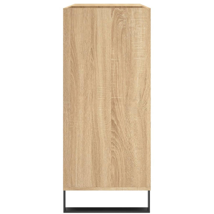 Platenkast 84,5x38x89 cm bewerkt hout sonoma eikenkleurig