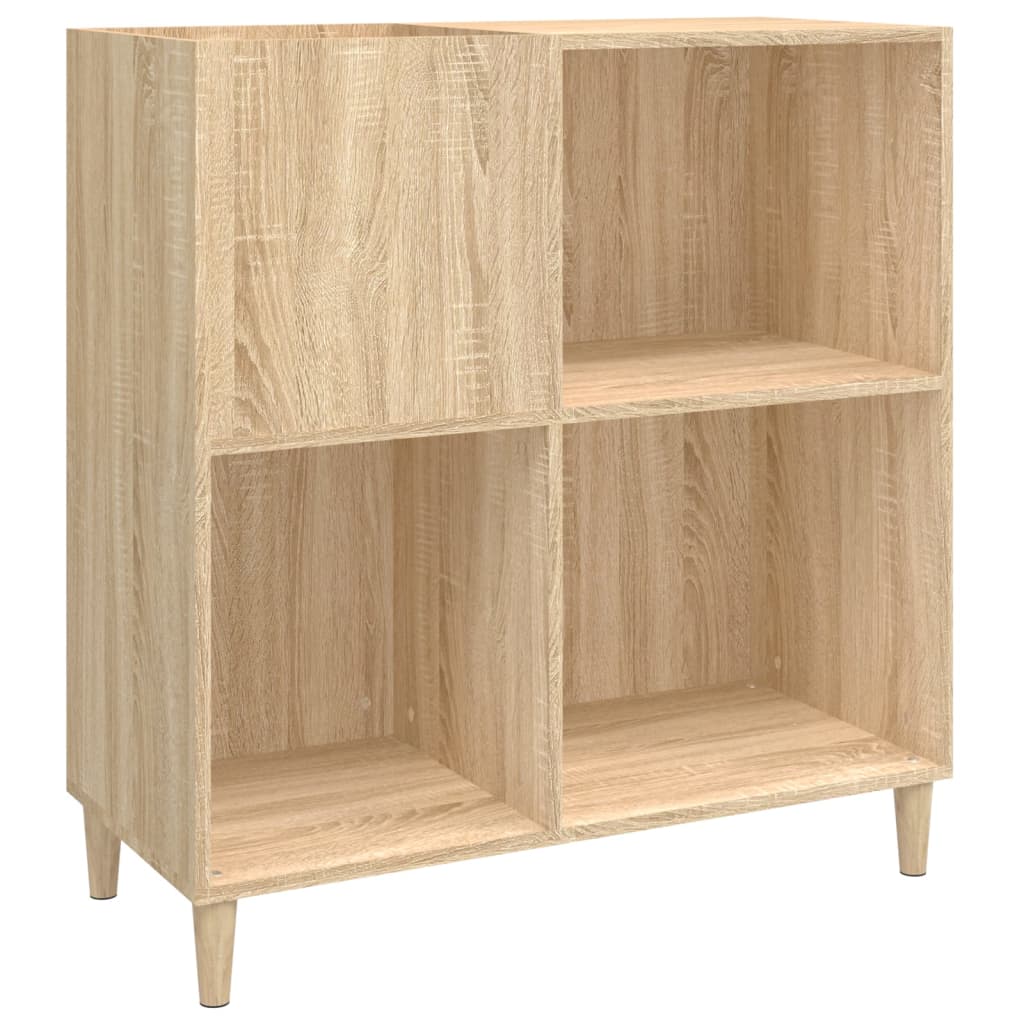 Platenkast 84,5x38x89 cm bewerkt hout sonoma eikenkleurig