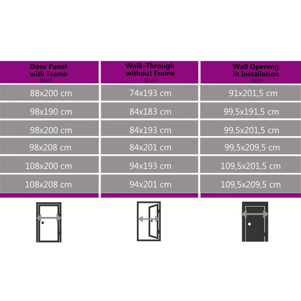 Voordeur 108x200 cm PVC wit