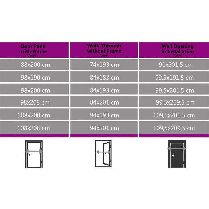 Voordeur 108x208 cm PVC wit