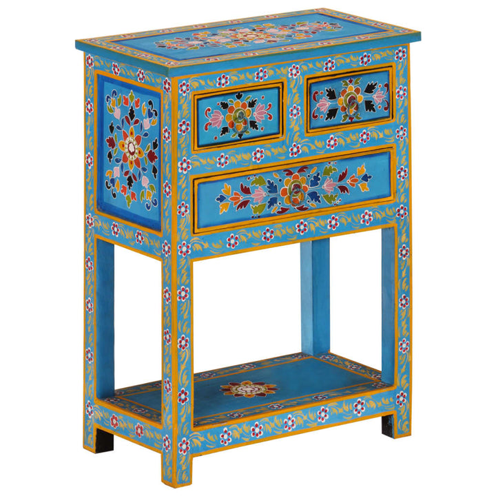 Dressoir 55x30x76 cm massief mangohout turquoise