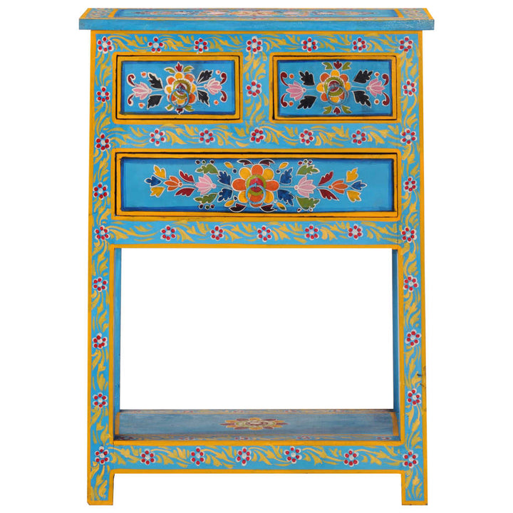 Dressoir 55x30x76 cm massief mangohout turquoise