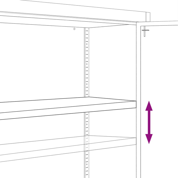 Archiefkast 90x40x90 cm staal zwart