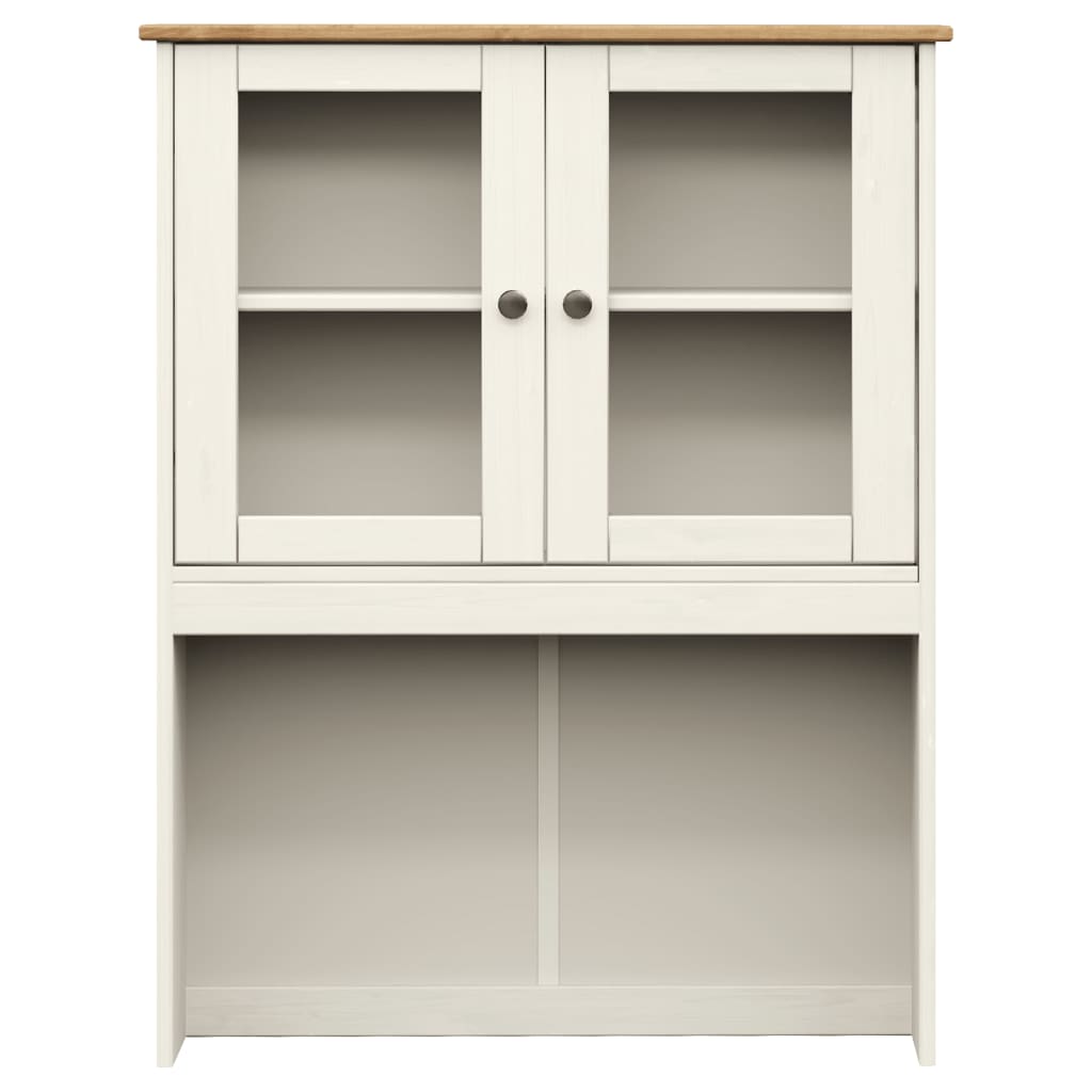 Hoge kast VIGO 78x40x175 cm massief grenenhout wit