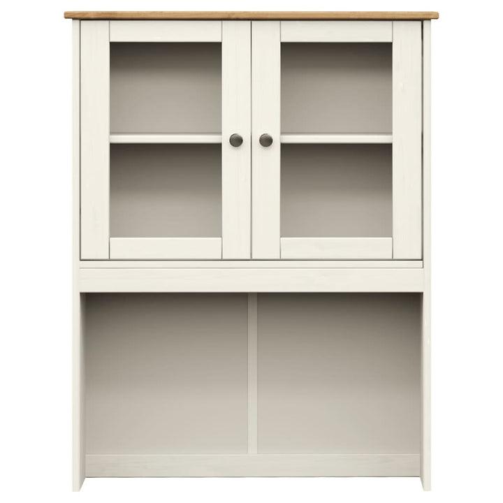 Hoge kast VIGO 78x40x175 cm massief grenenhout wit